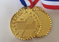 Pozłacane odlewane metalowe medale sportowe Niestandardowy stop cynku do meczu badmintona