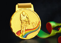Cycle Racing Metal Niestandardowe medale sportowe i wstążki 110 gramów na mistrzostwo