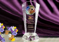 High End Dostosowane kryształowe trofeum nagrody z kolorowym szkłem orła