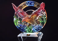 Kryształowe trofea bazowe i nagrody z kolorowym szkłem orła na szczycie