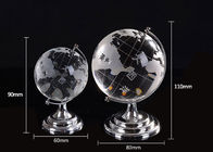 Kryształowe dekoracje domu Rzemiosło K9 Globe Ball z piaskowaniem Mapa świata
