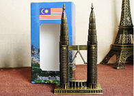 Plated Type Malezja Petronas Twin Towers Pewter Turystyczne pamiątki