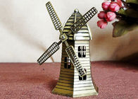 Miniaturowe prezenty dla majsterkowiczów Replika słynnego na całym świecie mosiężnego holenderskiego wiatraka