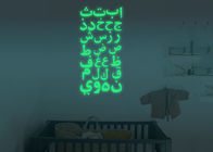 Materiał winylowy DIY Home Decor Crafts, arabskie teksty Fluorescencyjne tapety