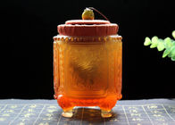 Azure Stone Exquisite Tea Caddy, ręcznie robiony kolorowy pojemnik na herbatę z glazury
