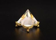 K9 White Material Crystal Glass Awards Dostosowany rozmiar ze złotą metalową podstawą