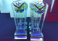 High End Dostosowane kryształowe trofeum nagrody z kolorowym szkłem orła