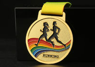 Marathon Running Race Medale sportowe i wstążki Kolorowy materiał stopu cynku