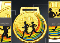 Marathon Running Race Medale sportowe i wstążki Kolorowy materiał stopu cynku