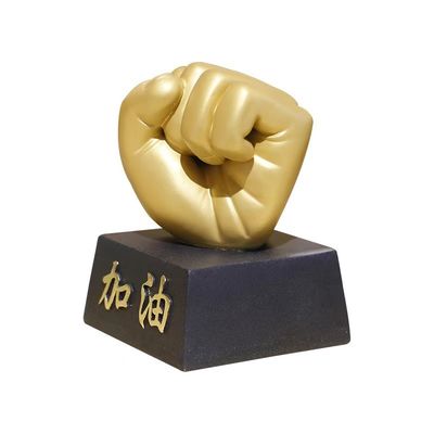 Boxing Match Award Golden Fist 9cm żywica Trophy Cup dekoracja biurowa